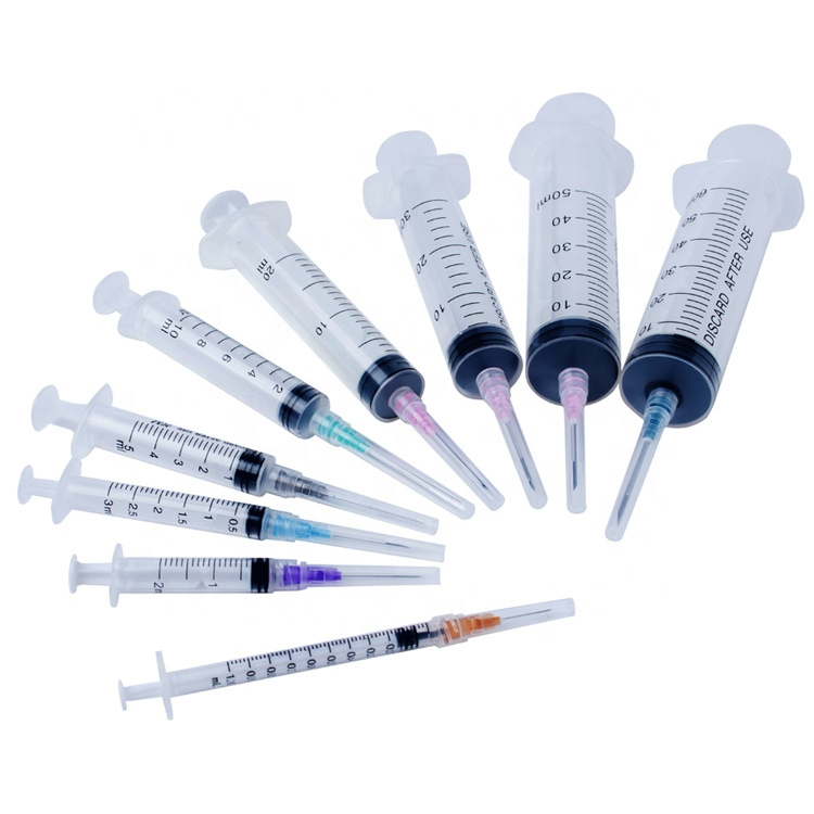 Disposable Medical Plastic Luer Lock Syringe With Needle